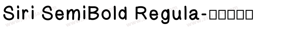 Siri SemiBold Regula字体转换